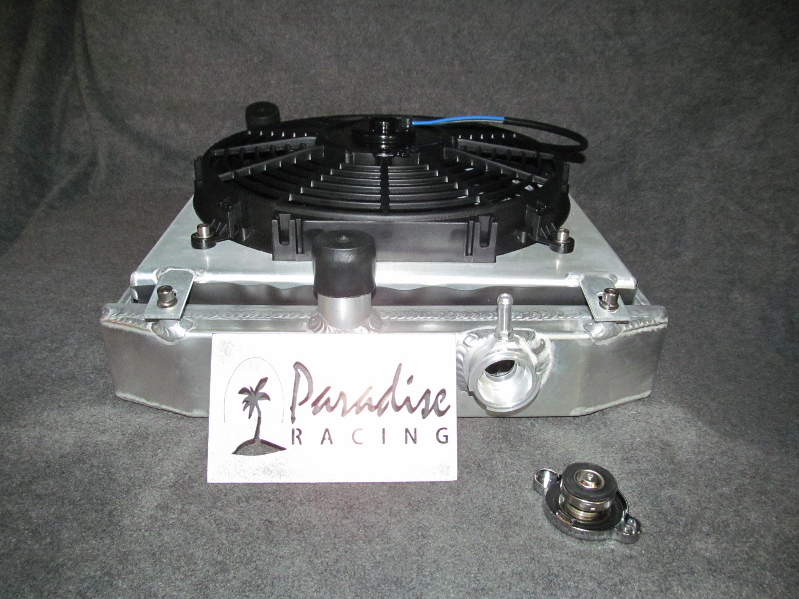 Um Racing Radiator Shroud Universal Aluminum 3 Row Racing Radiator & Fan With Shroud Kit ...